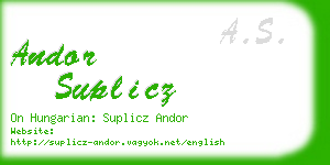 andor suplicz business card